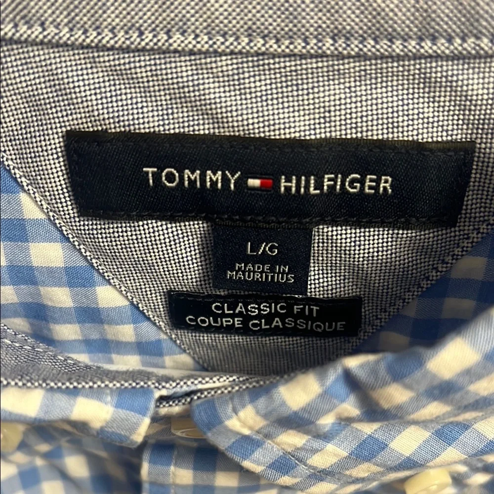 Tommy Hilfiger Blue Casual Button Down Shirt - Picture 2 of 5